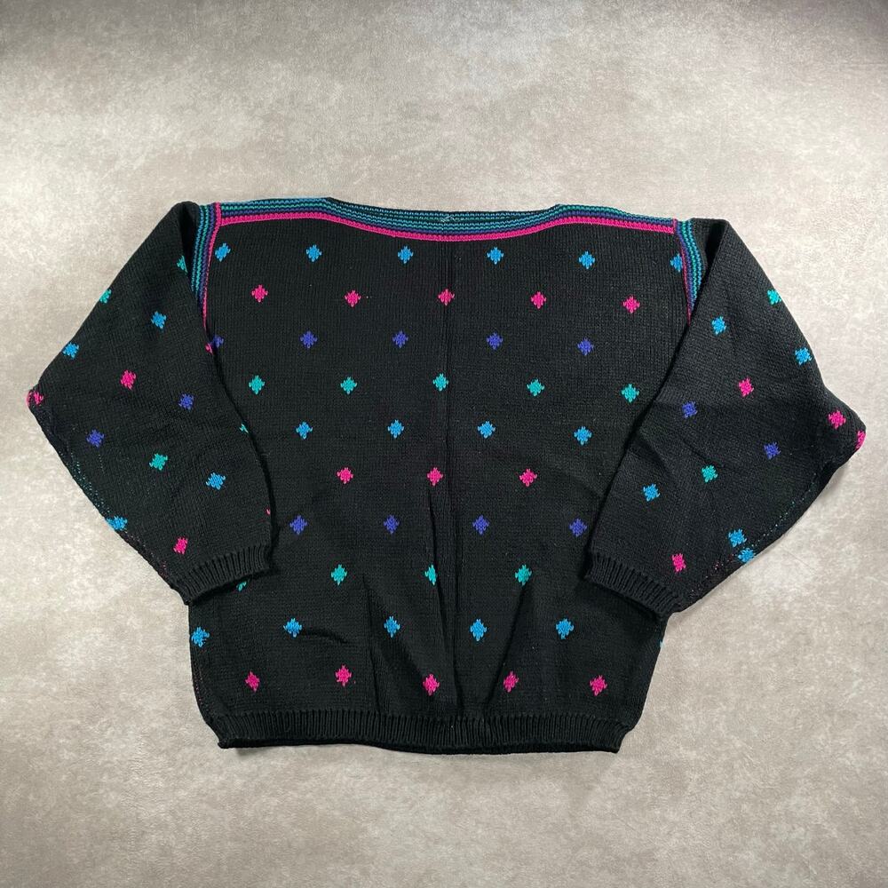 80’s 90’s Women’s Jason Maxwell Multicolor Knit Sweater Large Made In Korea